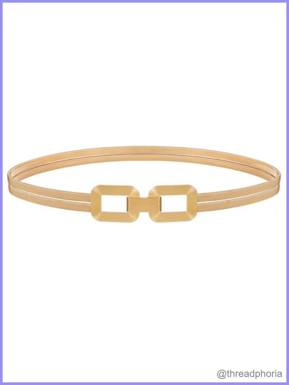 Skinny Stretch Metal Elastic Waist Belt Hook Fastening Slim Fit for Dresses